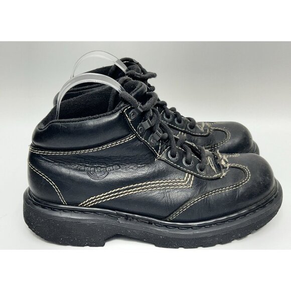 Vintage Dr Martens Boots Mens US 7 Brown 3 Eye Grizzly Ankle England 9234 RARE main image 8